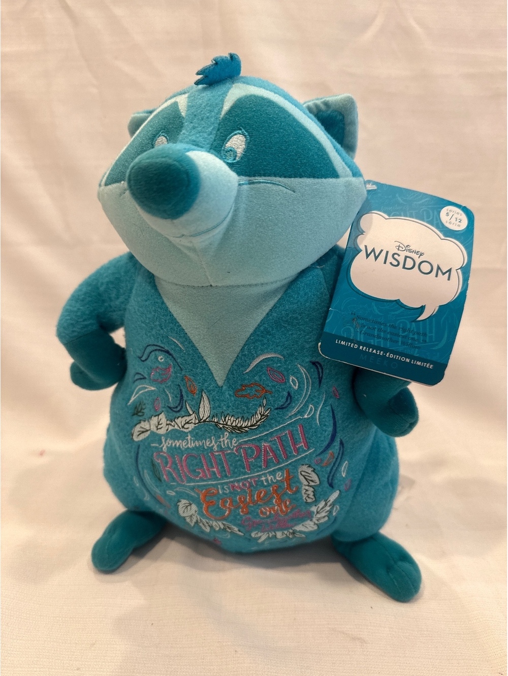 Disney Meeko Wisdom Series 5 of 12 Plush Raccoon Character Inspirational
